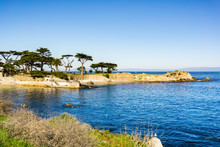 Lovers Point On A Sunny And Clear Winter Day, Pacific Grove, Monterey Bay Area, California