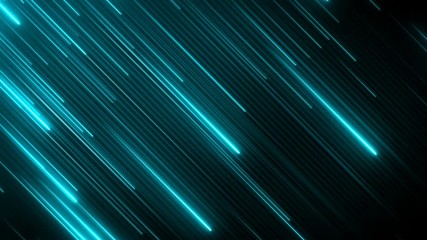 Poster - diagonal neon lines. tilted stripes. bright lasers. abstract cyber background. data flow pattern. se