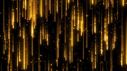 Poster - golder rain. glitter particles. winner screen texture. promotion abstract backgroud. victory celebra