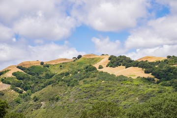 Wall Mural - Hills in the Rancho Canada del Oro Open Space Preserve, south San Francisco bay area, San Jose, California