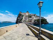 Italy, Campania, Naples, Gulf Of Naples, Ischia Island, Aragonese Castle On Rock Island