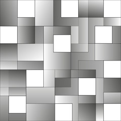 Fototapete - Squares abstract white and grey background. EPS 10