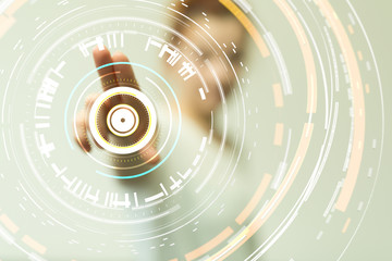Aufkleber - future display digital background