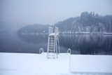 Fototapeta Do pokoju - Winter landscape with a bridge