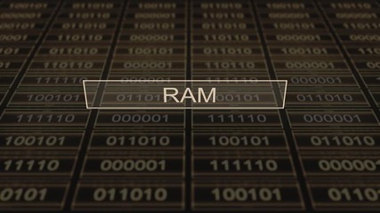 Binary code typography - RAM Animation