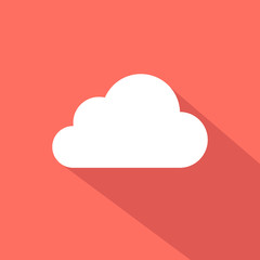 Poster - Cloud icon flat design.