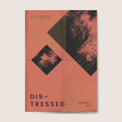 Wall Mural - abstract distressed design poster