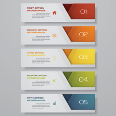 Design clean number banners template. Vector. EPS 10.