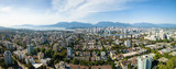 Fototapeta Na sufit - Aerial Panoramic view of a modern city during a sunny summer day. Taken in Vancouver, BC, Canada.