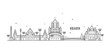 Kolkata skyline West Bengal India city line vector