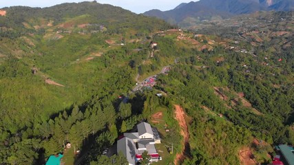 Canvas Print - Nature Aerial Footage Of The Green Forest