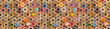Leinwandbild Motiv Panorama colored pencils background