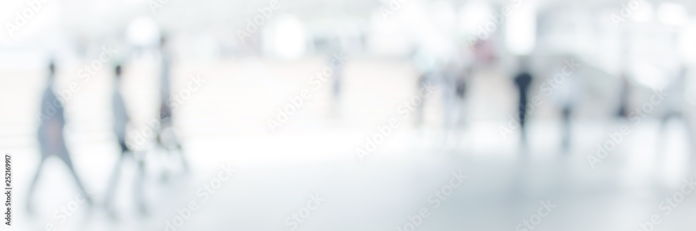 white blurred of people walking in city town. Defocused blur background. - obrazy, fototapety, plakaty 