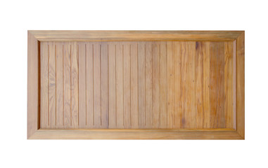 Poster - Isolated wood wall on a white background.