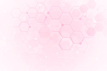 Medical background design. Geometric abstract background with hexagons.