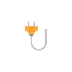 Sticker - Electric plug icon, Flat design illustration isolated 