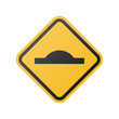© 4luck - yellow speed bump ahead sign