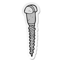 sticker of a cartoon screw