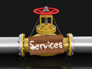 Poster - Pipeline with Services. Image with clipping path