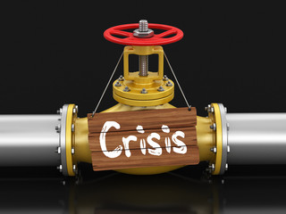 Poster - Pipeline with Crisis. Image with clipping path