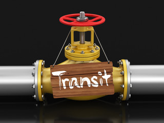 Poster - Pipeline with Transit. Image with clipping path