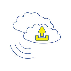 Wall Mural - Cloud upload icon