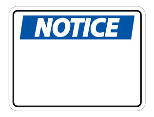 symbol notice sign label on white background