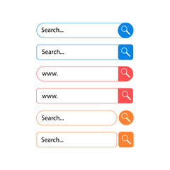 Poster - Search strings set. Search engine. Different search design.