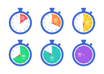 Timer. Stopwatch. Countdown 10.20,30,40,50,60 minutes. 