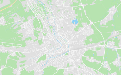 erfurt, germany downtown street map