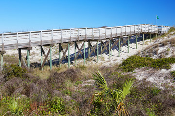 Wall Mural - Boardwalk to the beach at Anastasia State Park near St. Augustine, Florida