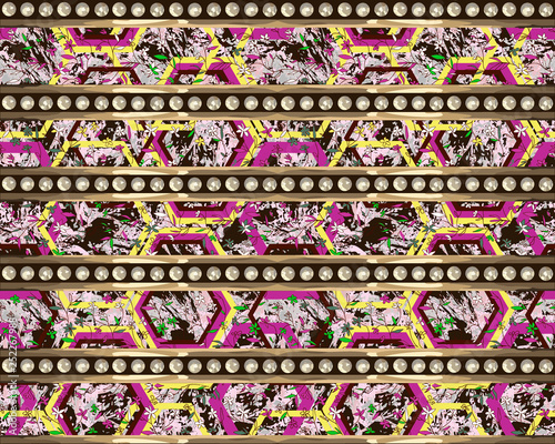 Jewelry And Floral Luxury Vector Seamless Pattern Small Flowers