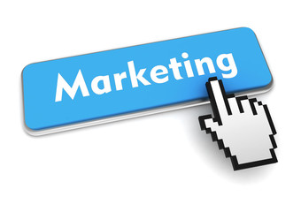 Sticker - marketing push button concept 3d illustration