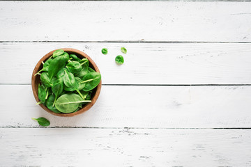 Wall Mural - Baby spinach leaves