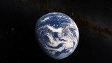 Fototapeta Niebo - Planet Earth from space 3D illustration orbital view, our planet from the orbit, world, ocean, atmosphere, land, clouds, globe (Elements of this image furnished by NASA)
