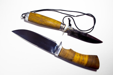 two hunting knives