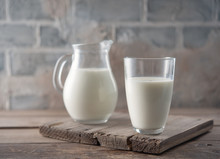Milk In A Glass And Jug
