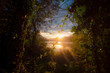 © ADDICTIVE STOCK - Amazing view of calm river and majestic sundown sky through fantastic plants in Asturias, Spain