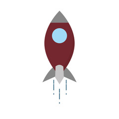 Sticker - launching rocket travel