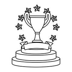 Sticker - Trophy cup with stars