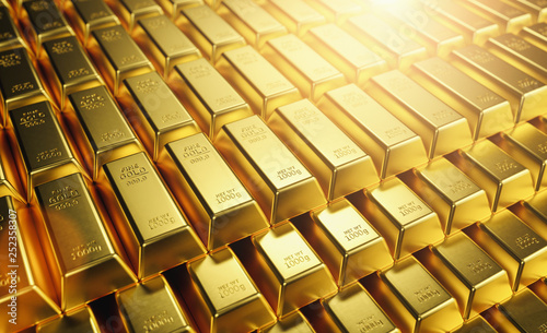Fotografía Gold Bars 1000 grams. Concept of wealth and reserve