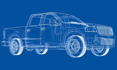 Aufkleber - vector car silhouettes. rendering of 3d