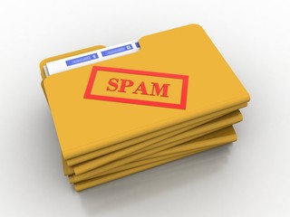 Poster - 3d rendering folder spam
