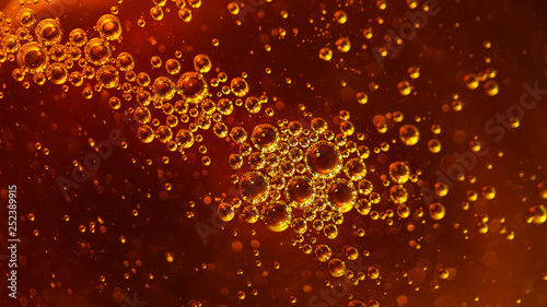 Fotografía Bubbles, texture, honey, vegetable oil, machine oil, juice, beer, air,