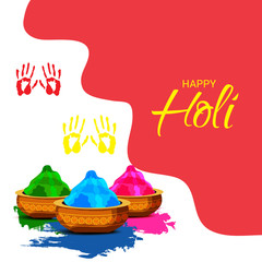 Wall Mural - Vector illustration of a Colorful Promotional Background for Festival of Colors Holi Celebration.