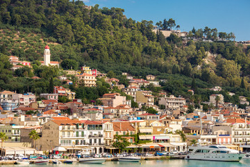 Amazing Panoramic view of Zakynthos Trade Port, Shipping, Zakynthos, Greece