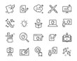 © kornkun - set of creative icons , such as thinking, drawing, work, education