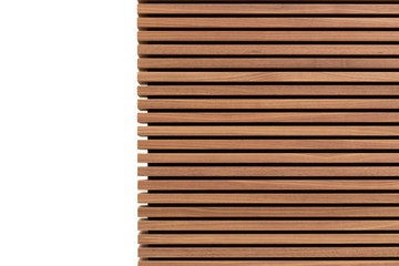 Wooden slats. Natural wood lath line arrange pattern texture background 