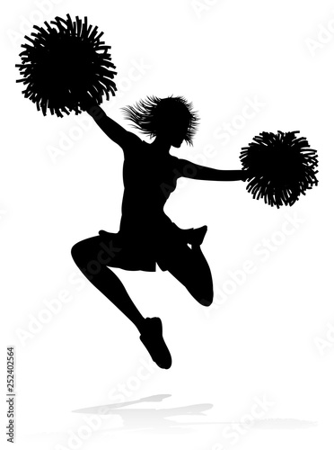 Cheerleader detailed silhou...
