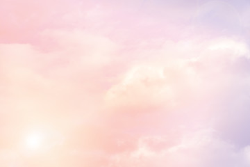 sun and cloud background with a pastel colored